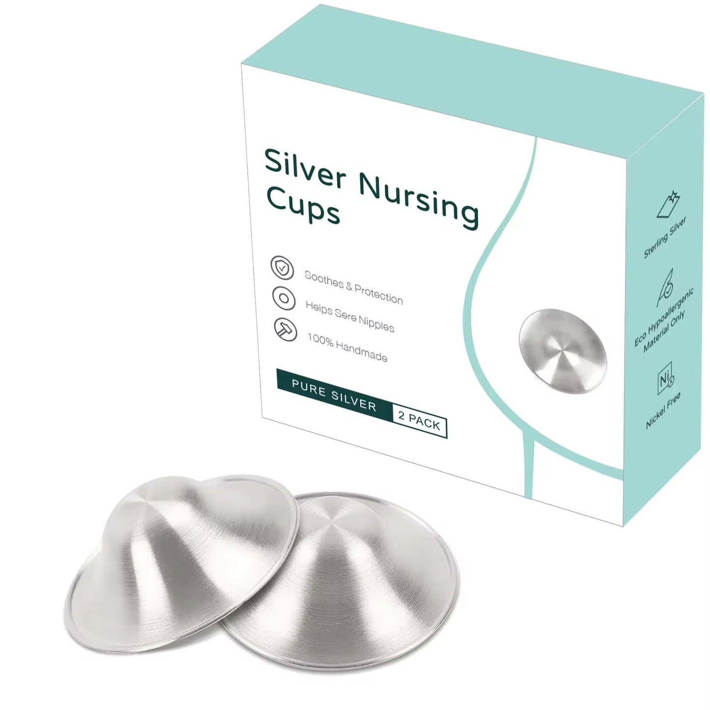 Silver Nursing Cups Nel's Babies & Kiddies