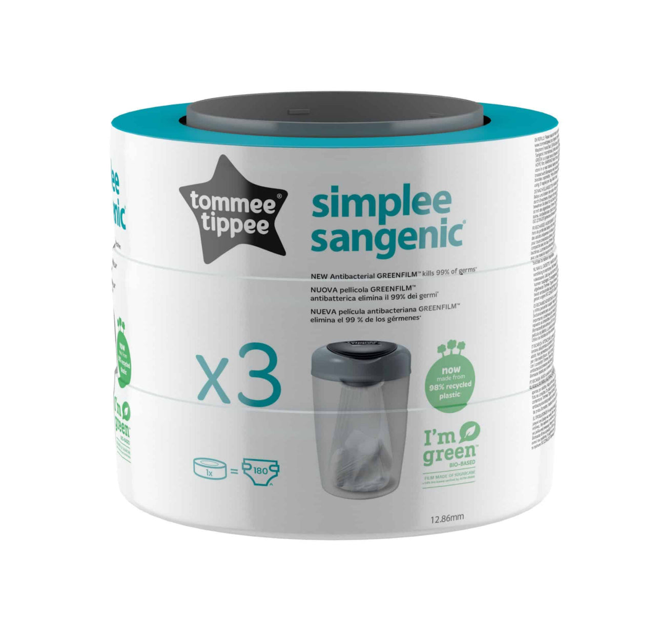 Tommee Tippee Simplee Sangenic Refills Cassette Eco-Friendlier in Pack Size 3pack  Nel's Babies & Kiddies