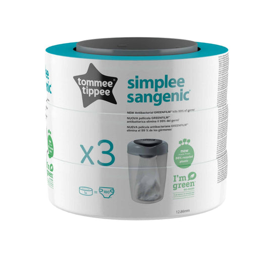 Tommee Tippee Simplee Sangenic Refills Cassette Eco-Friendlier in Pack Size 3pack  Nel's Babies & Kiddies