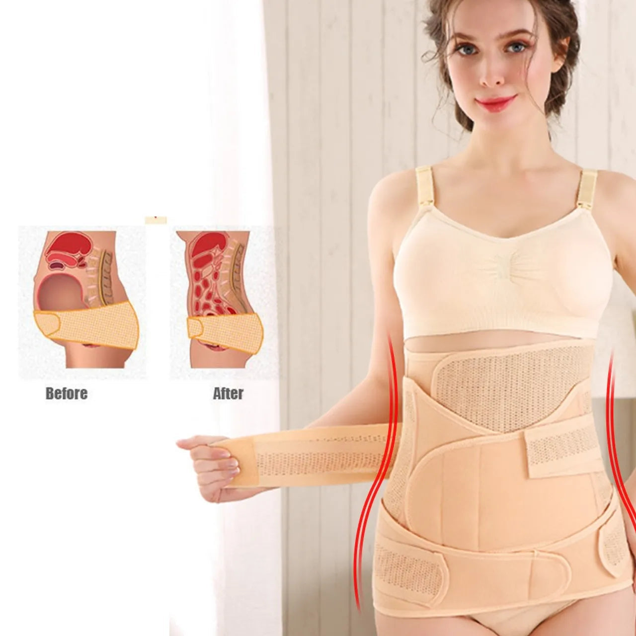 3in1 Postpartum Belt- Beige Nel's Babies & Kiddies