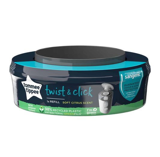 Tommee Tippee Twist And Click Advanced Nappy Disposal Refills Eco-Friendlier  Nel's Babies & Kiddies
