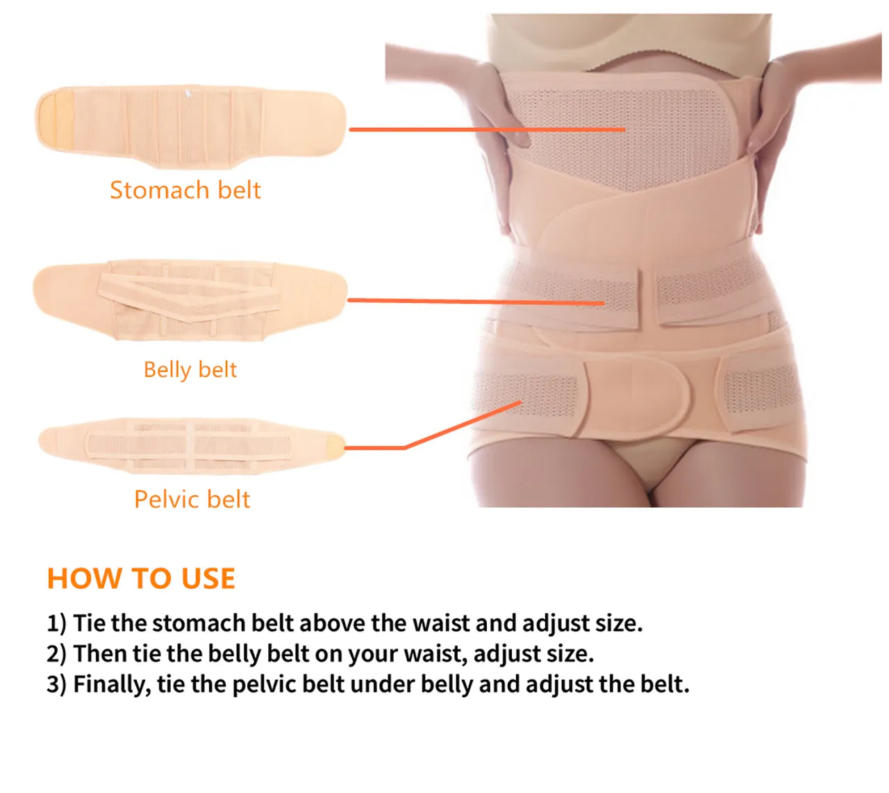 3in1 Postpartum Belt- Beige Nel's Babies & Kiddies