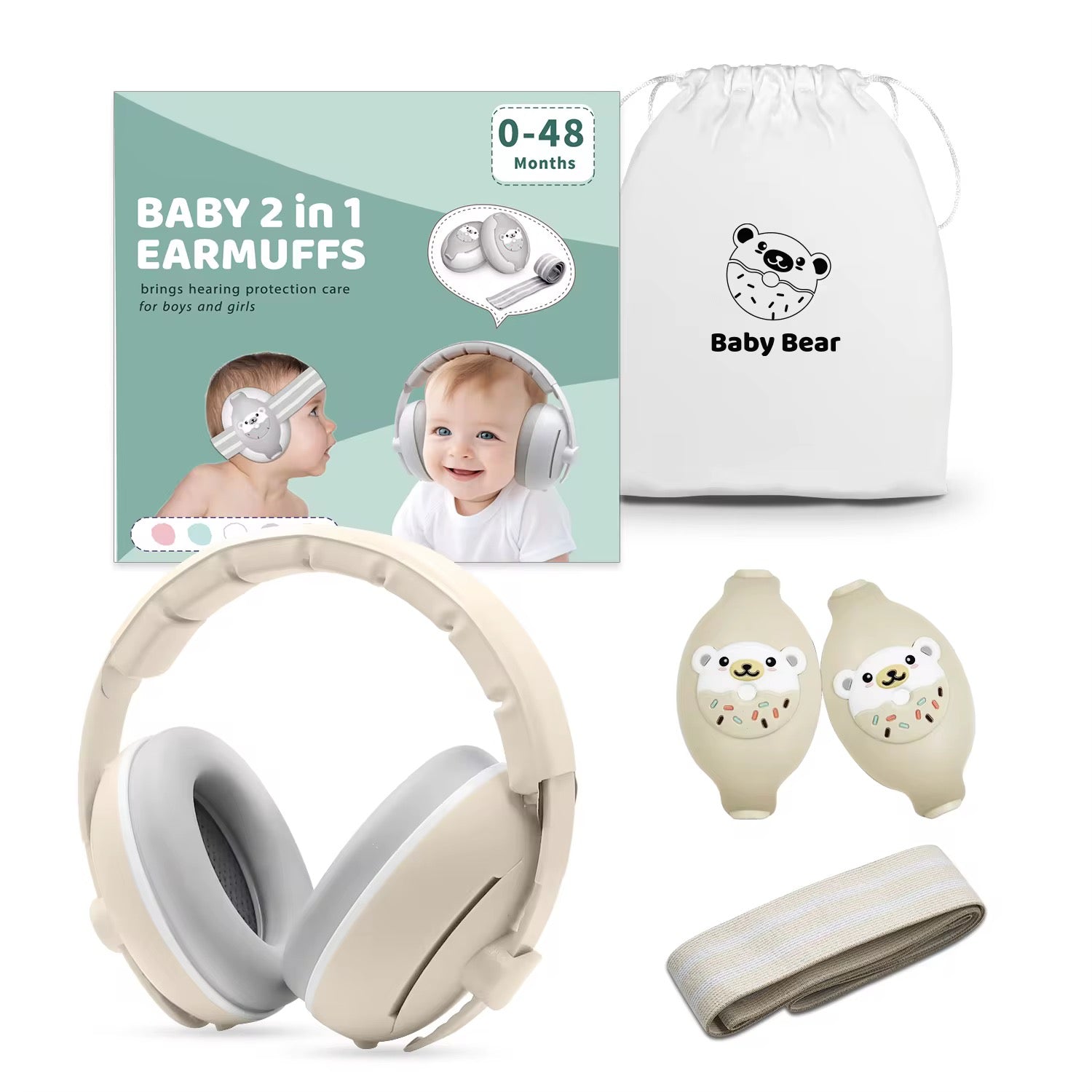 2 in 1 Baby Earmuffs