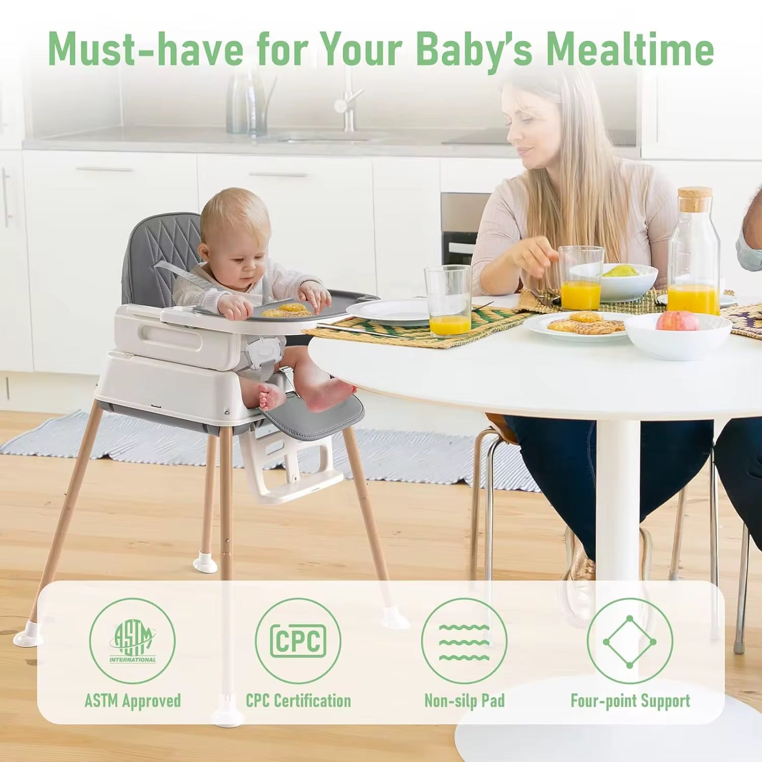 7 in 1 Plastic Multi Function Baby Feeding Chair