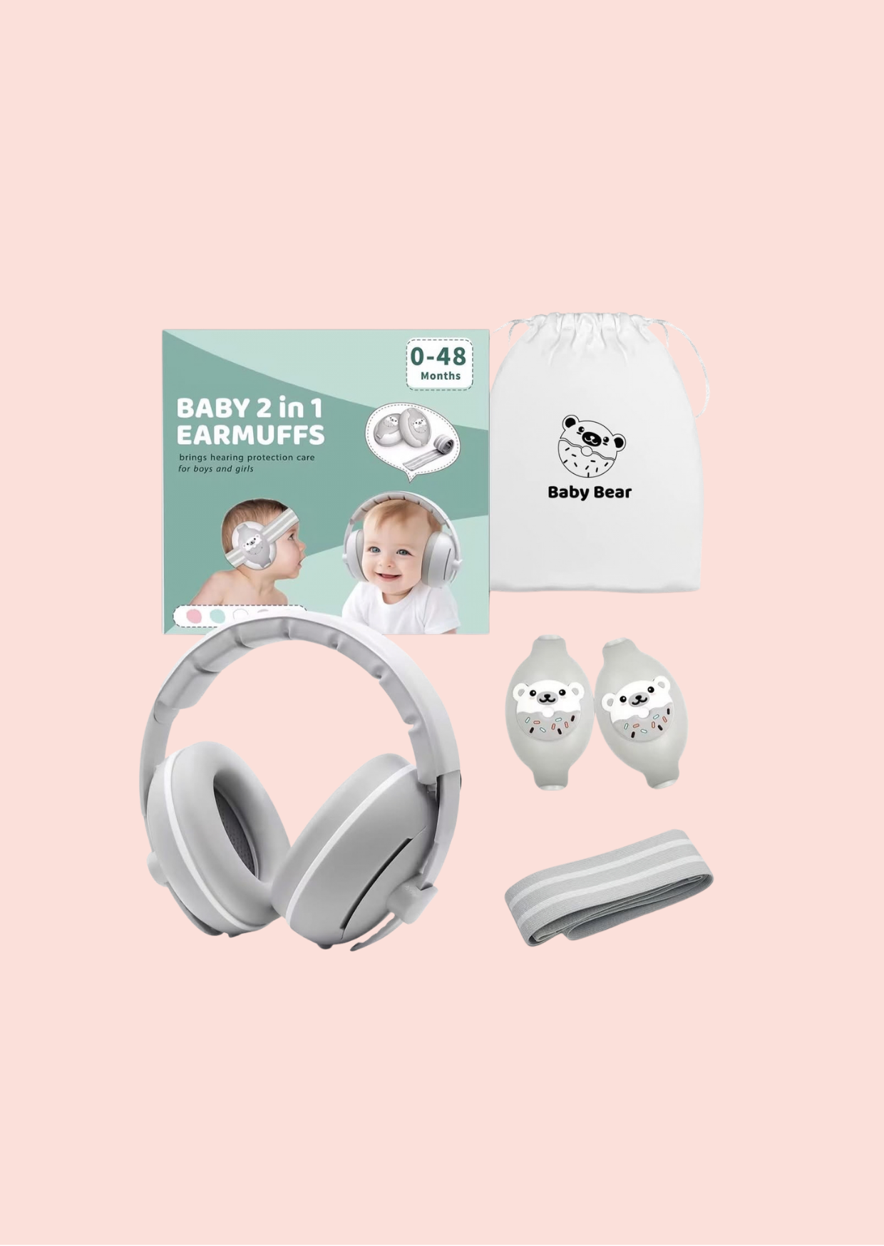 2 in 1 Baby Earmuffs