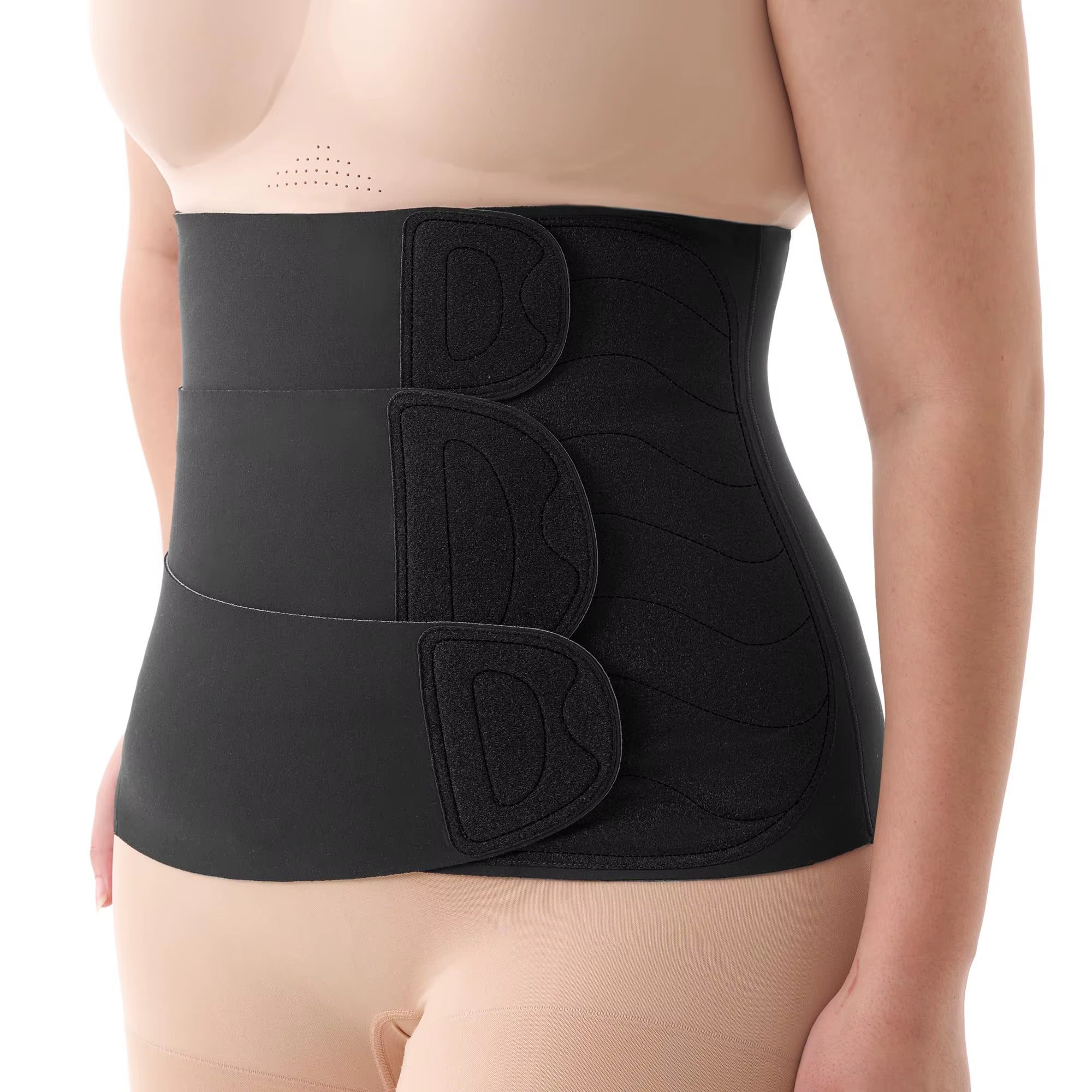 Postpartum Belly Band with 3D Lifting & Ergonest Back Support, Abdominal Binder Post C-Section for Recovery Mom