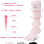 Pregnancy Compression Socks (3 Pairs) - Helps prevent & reduce leg swelling by improving blood circulation in the legs