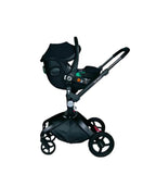 2 in 1 Leather Hot Mom Cocoon Stroller & Carry Cot Black