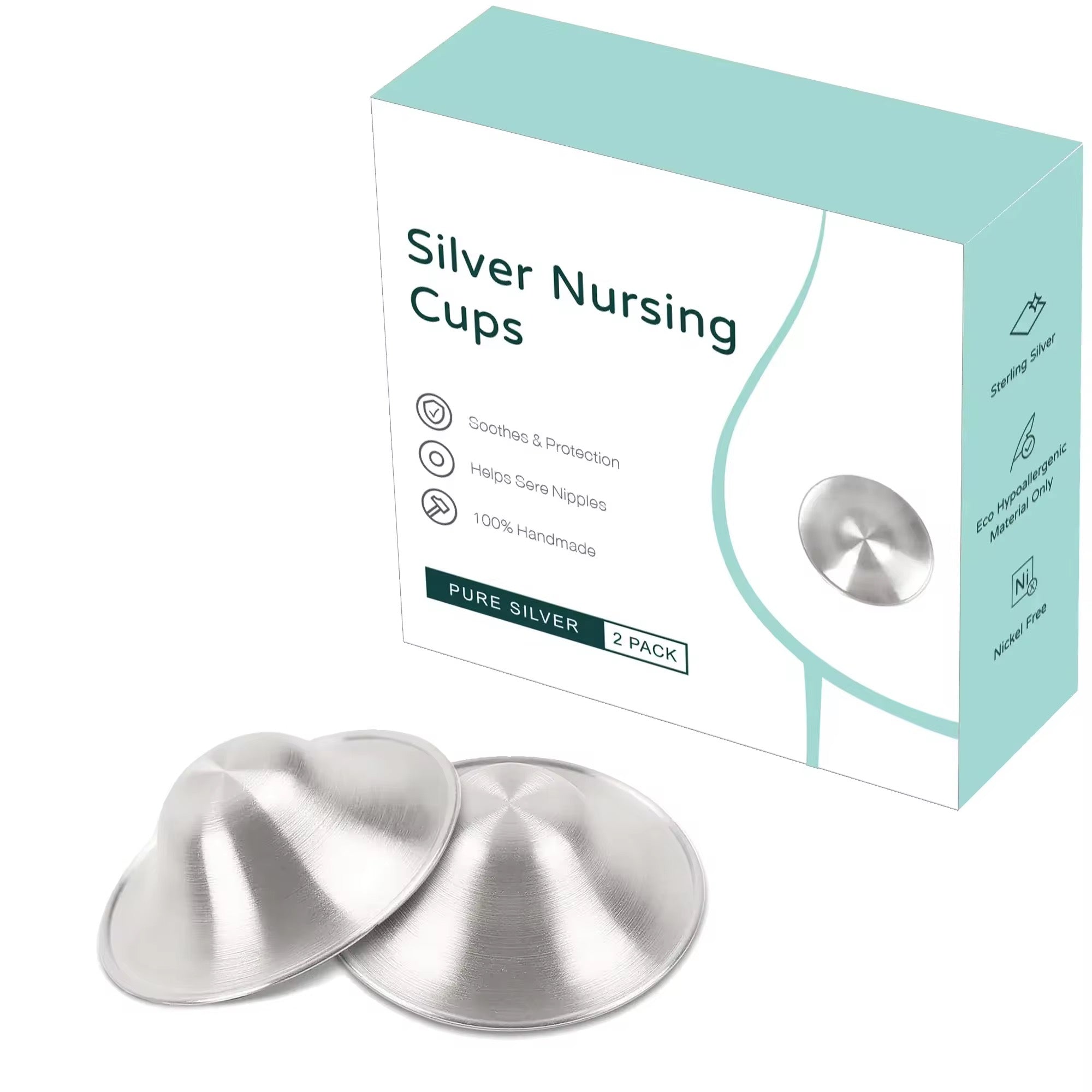 Silver Nursing Cups  Nel's Babies & Kiddies