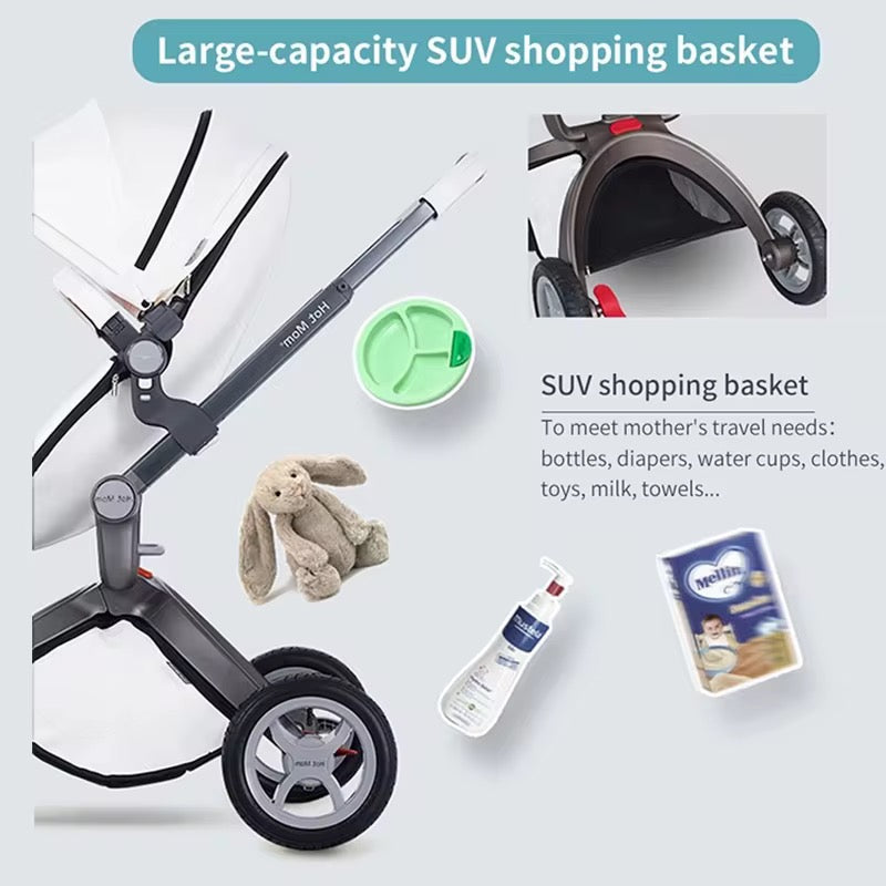 hot mom leather stroller 2 in 1 Leather Hot Mom Cocoon Stroller & Carry Cot Black – Nel's Babies & Kiddies
