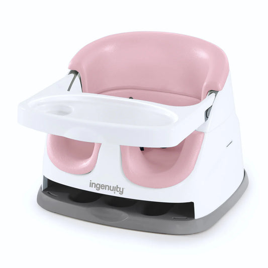 Ingenuity Baby Base 2-in-1 Booster Feeding and Floor Seat, Peony