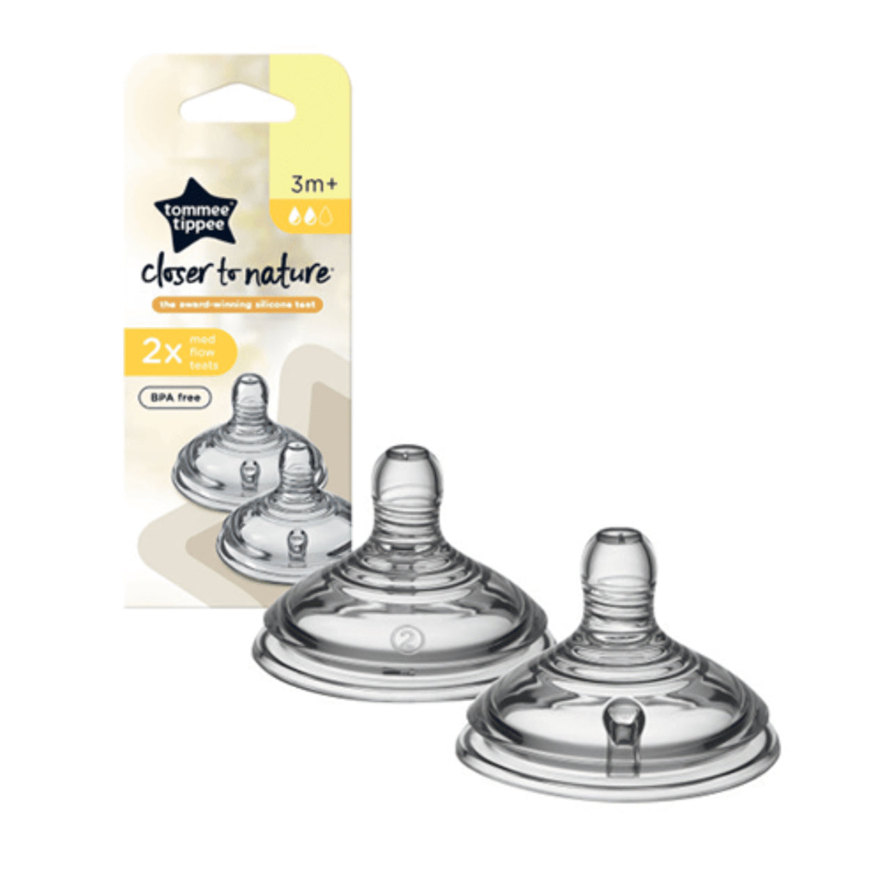 Tommee Tippee Closer to Nature Teat in Age 3 months and Teat Size medium flow  Nel's Babies & Kiddies
