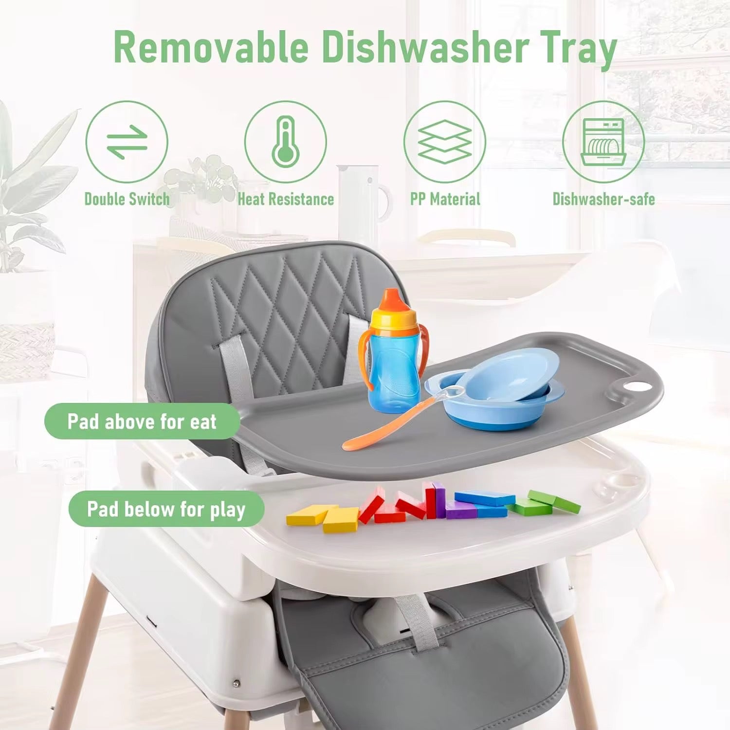 7 in 1 Plastic Multi Function Baby Feeding Chair