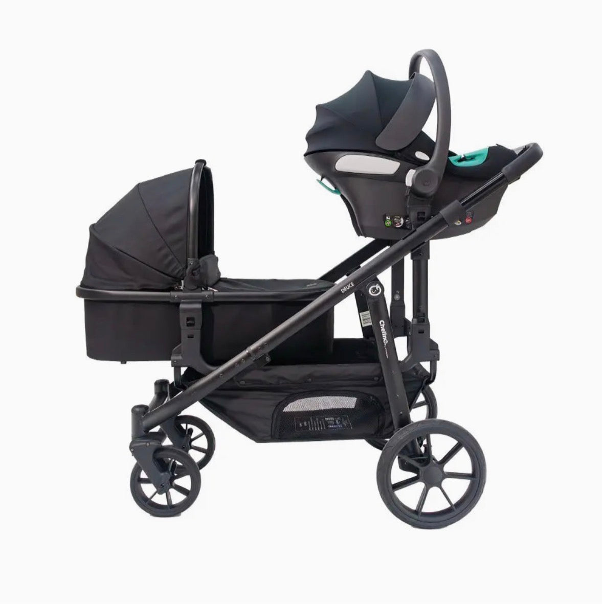 Deuce Twin Stroller with Car Seats  Nel's Babies & Kiddies