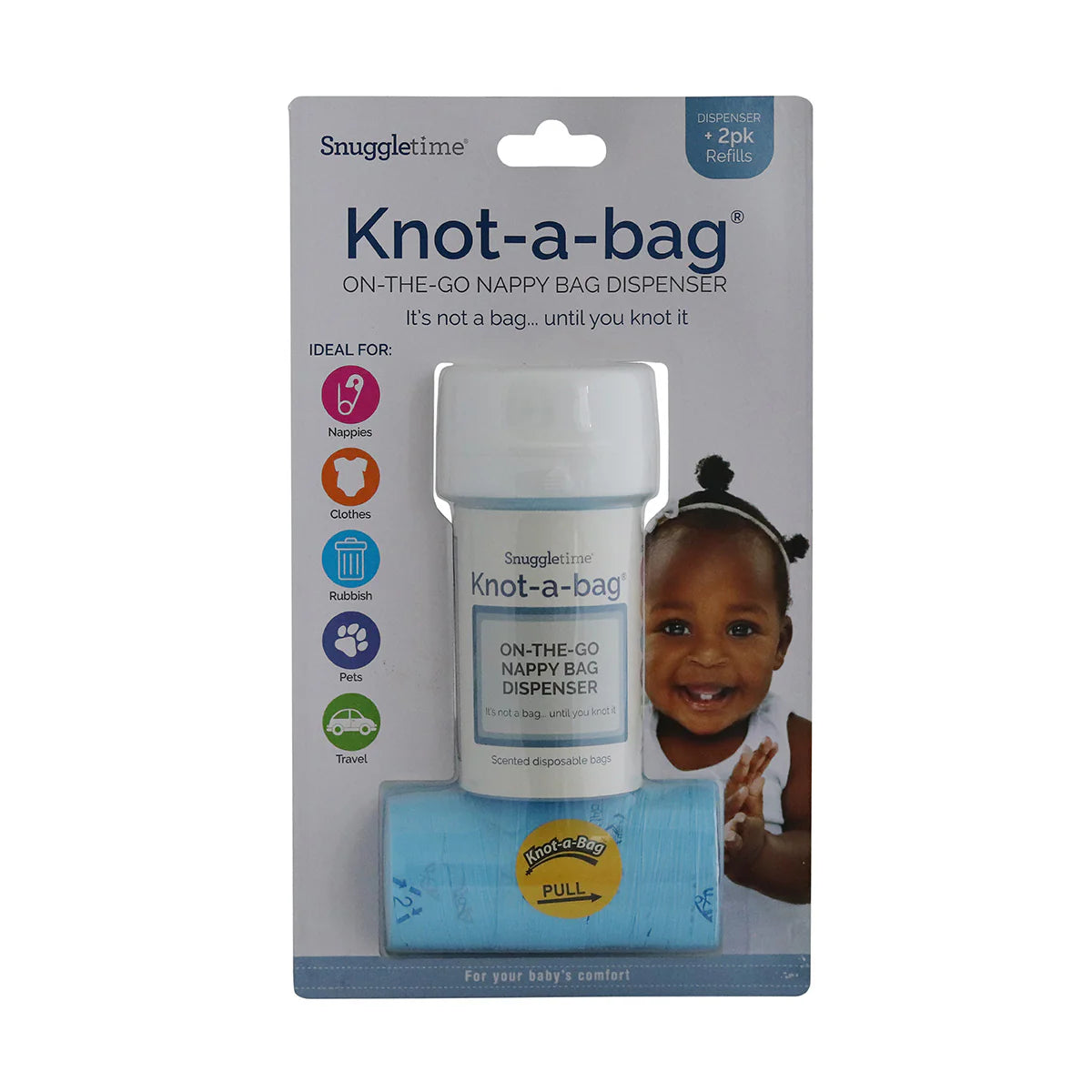Snuggletime Knot a Bag Dispenser and 2 Refills - Nel's Babies & Kiddies