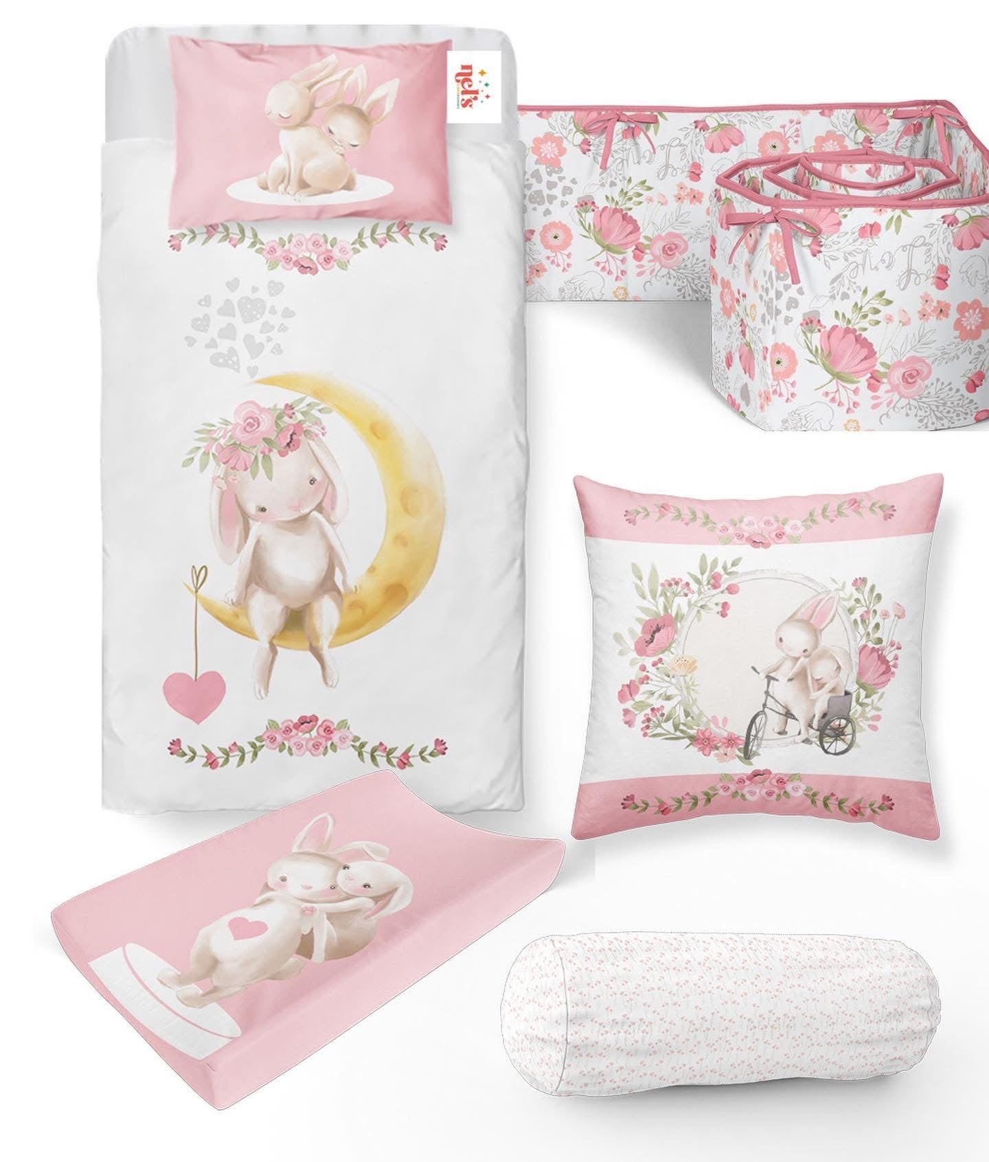 6 piece Bunny Bedding Set