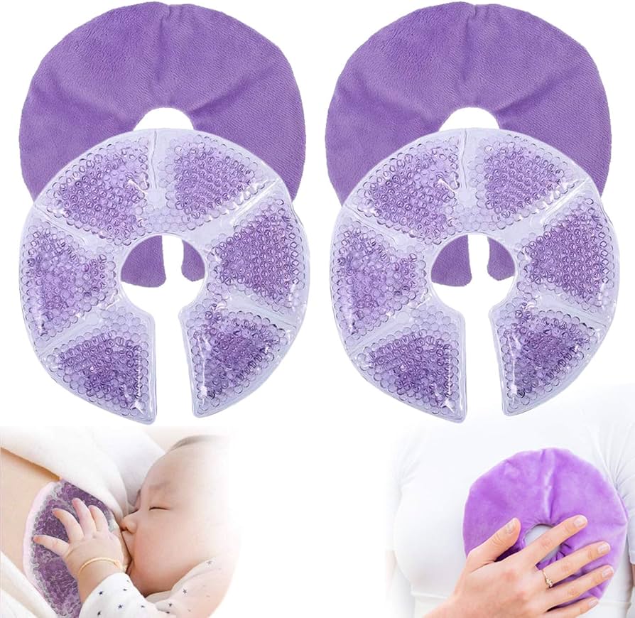 Breast Therapy Pads - Hot & Cold Gel Pads for Breastfeeding & Postpartum Recovery, Pain Relief for Mastitis & Engorgement