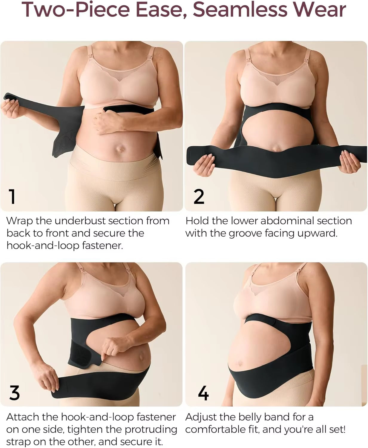 Adjustable Maternity Healthcare Prenatal Abdominal Wrap - Pregnancy Support Belly Band