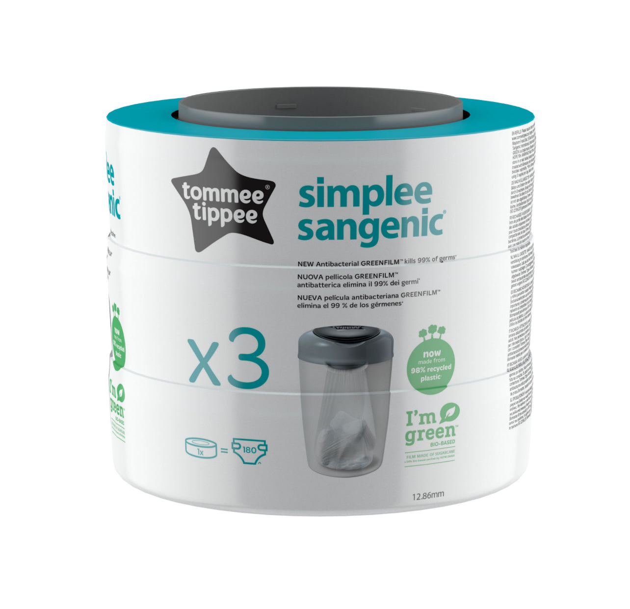 Tommee Tippee Simplee Sangenic Refills Cassette Eco-Friendlier In Pack Size 3pack  Nel's Babies & Kiddies
