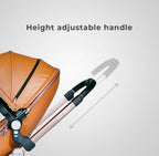 2 in 1 Leather Hot Mom Cocoon Stroller & Carry Cot Black