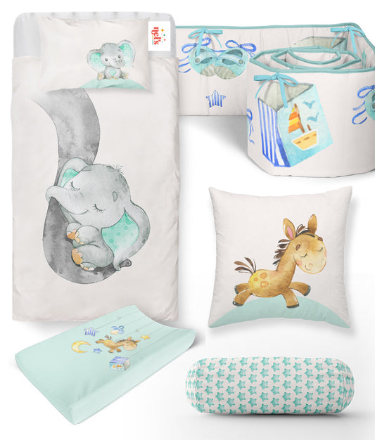 6 Piece Ele Baby Bedding