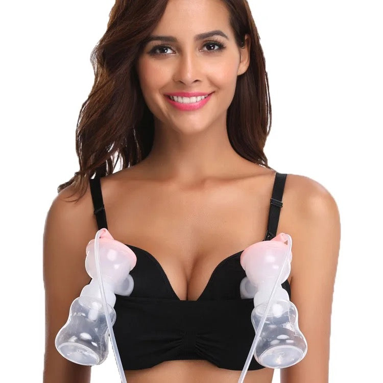 Black Hands Free Nursing Bra