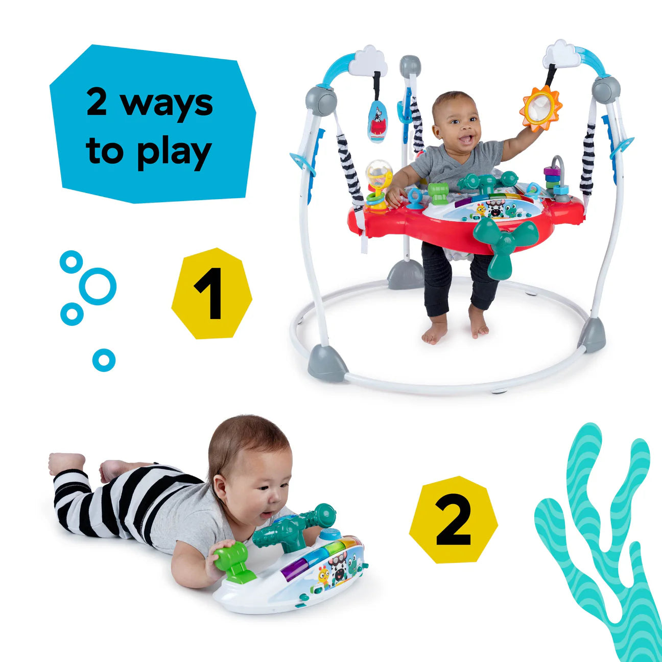 Baby Einstein Ocean Explorers Airplane Adventure 2-in-1 Activity Jumper, Ages 6+ months