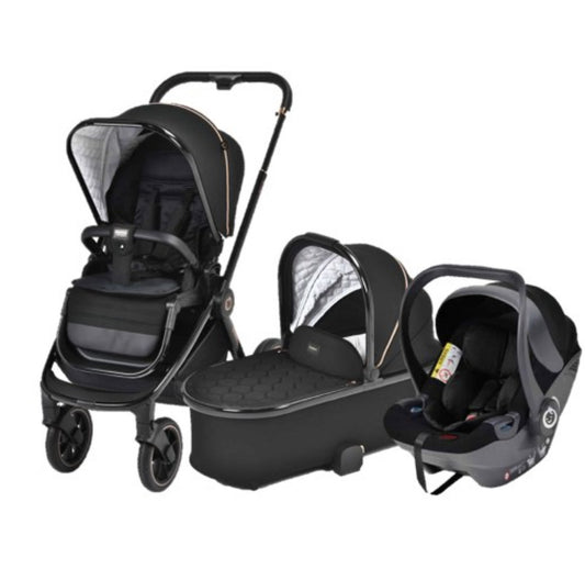 Bella Black Chrome 3 IN 1 Travel System