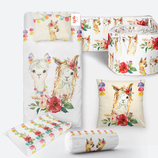 6 Piece Llama Baby Bedding