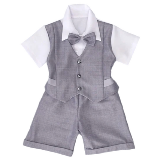 Baby Suit - Grey short Sleeves