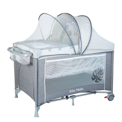 5 in 1 Belle Camp Cot - Slate - Nel's Babies & Kiddies