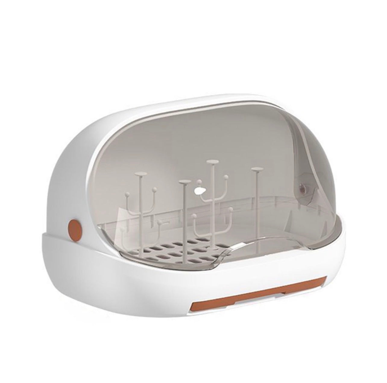 Baby Bottle Drying Rack Feeding Cutlery Storage Box Organizer with Cover