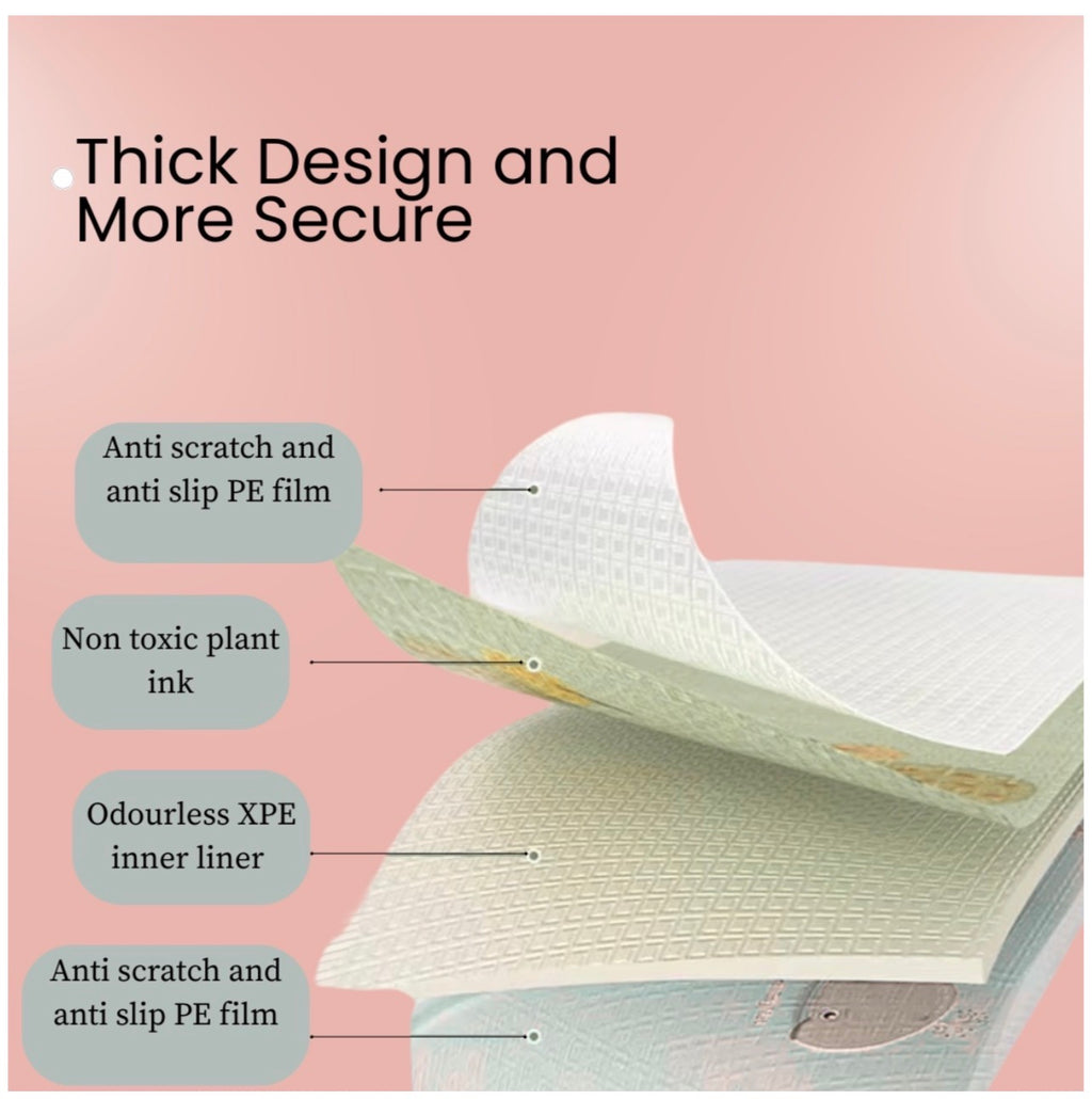 2 x 1.8m Foldable Waterproof Thick Foam Baby Play Mat (Park Theme)