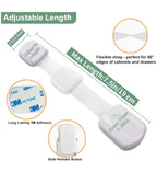 10 pcs Baby Locks Child Safety Strap Locks Easy to Use No Screw & Magnet