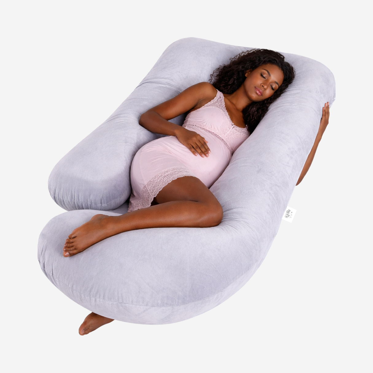4 in 1 Pregnancy Pillow (grey) - A solution for restful sleep during & after pregnancy