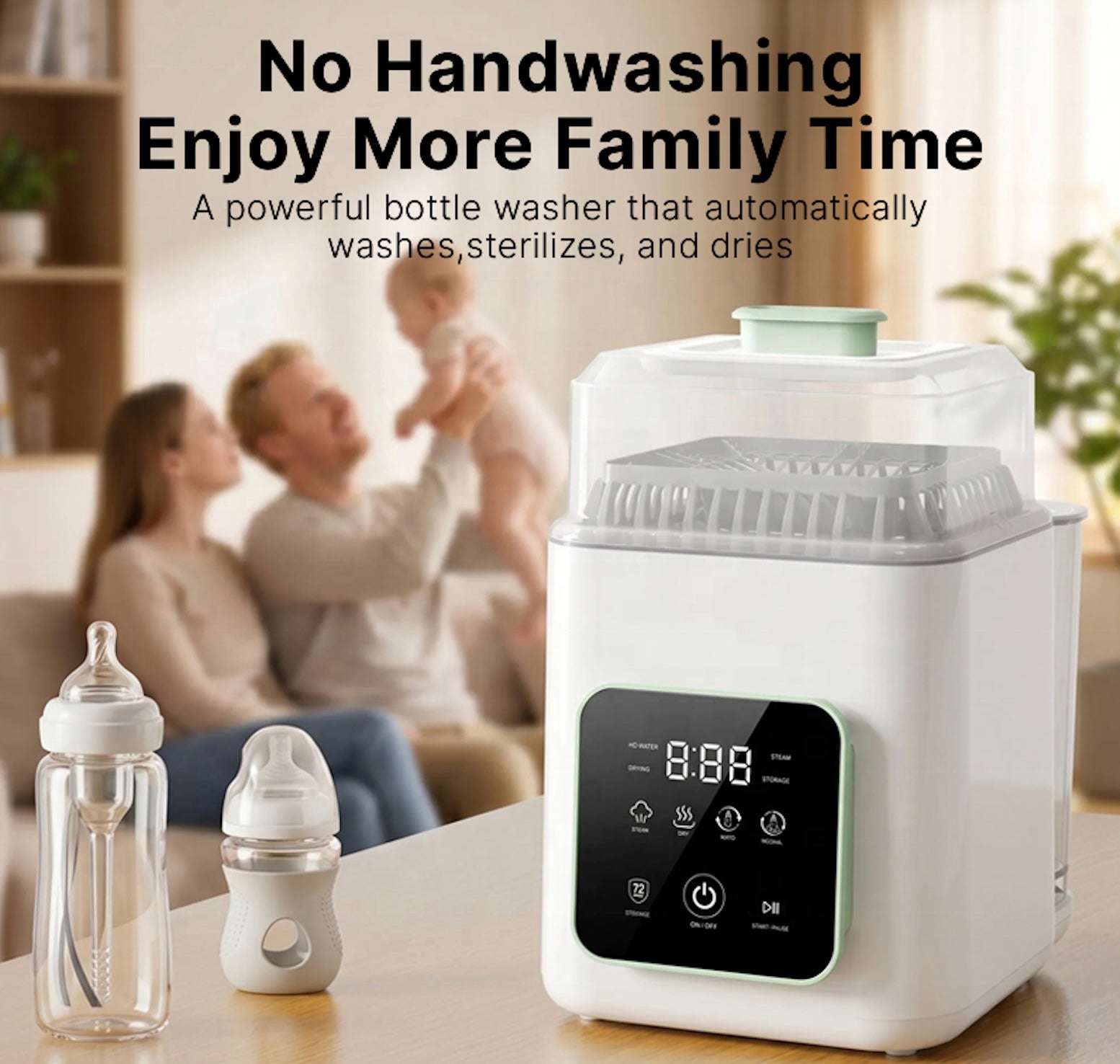 4 in 1 Electric Baby Bottle Washer, Sterilizer & Dryer