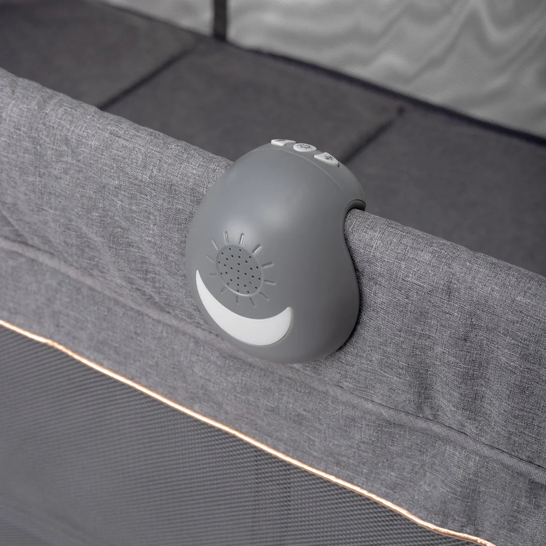 7 in 1 Cuddle Me Camping Cot - Co-Sleeper, Baby Monitor, Storage Caddy, Playpen, Mattress, Music with Light Box, Changing Pad