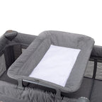 7 in 1 Cuddle Me Camping Cot - Co-Sleeper, Baby Monitor, Storage Caddy, Playpen, Mattress, Music with Light Box, Changing Pad
