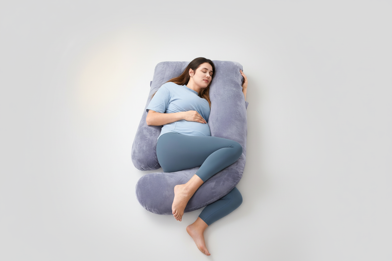 4 in 1 Pregnancy Pillow - A solution for restful sleep during & after pregnancy
